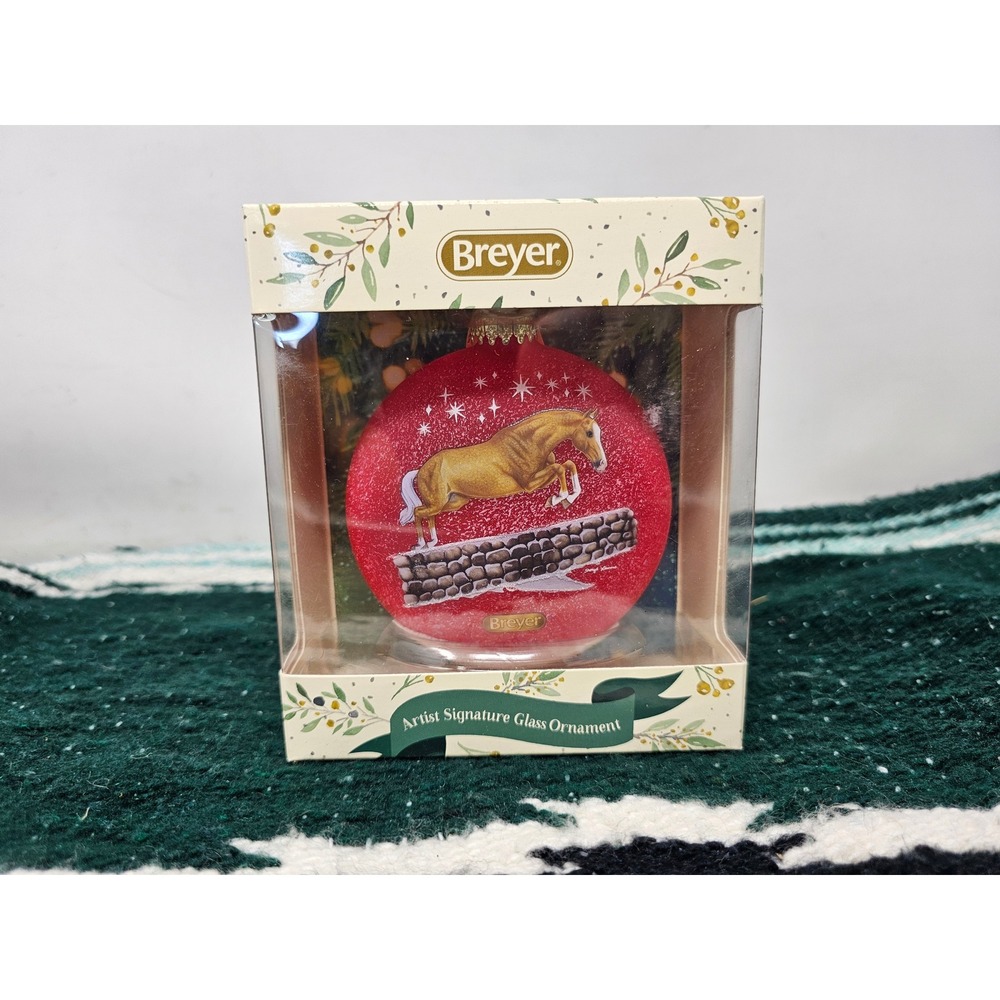 Breyer Artist Signature Glass Ornament Thoroughbred Warmblood Horse 700825 NEW